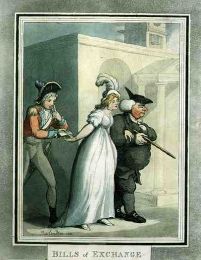 Cambiali, pub. da Rudolph Ackermann da Thomas Rowlandson