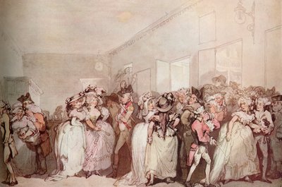 Box Lobby Loungers del 1785, c1785 da Thomas Rowlandson