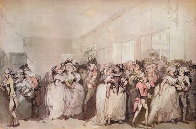 Frequentatori della lobby del box, 1785, c1785 da Thomas Rowlandson