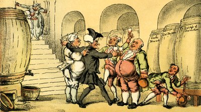 Il dottor Syntax reso libero della cantina da Thomas Rowlandson