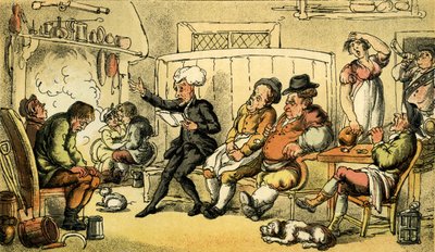 Dr Syntax che legge il suo tour da Thomas Rowlandson