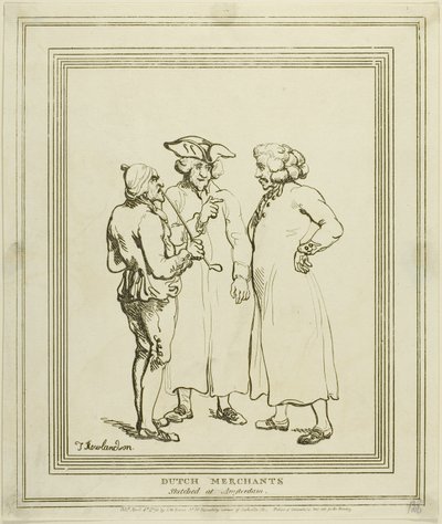 Mercanti olandesi disegnati ad Amsterdam da Thomas Rowlandson