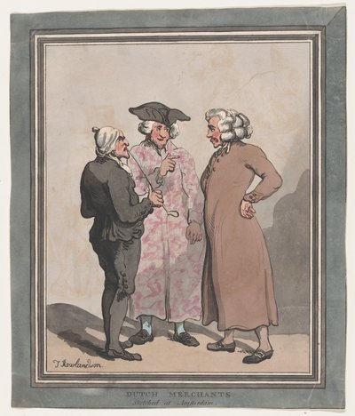 Mercanti Olandesi Schizzati ad Amsterdam da Thomas Rowlandson