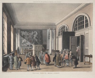 Ufficio delle Accise, Broad Street, 1810 da Thomas Rowlandson