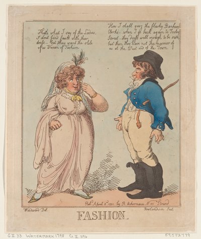 Moda, 2 aprile 1801 da Thomas Rowlandson