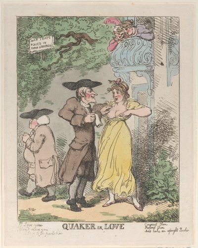 Quacchero innamorato, 1815 da Thomas Rowlandson