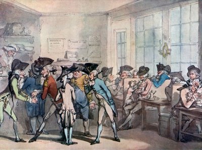 Il caffè francese da Thomas Rowlandson