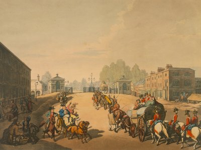 Whitechapel Turnpike, Londra da Thomas Rowlandson