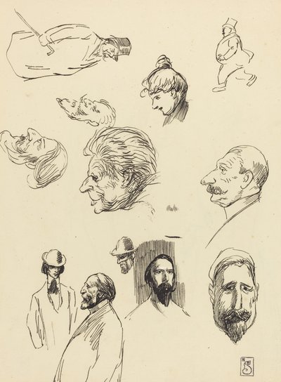 Studi di figure e teste da Théophile Alexandre Steinlen