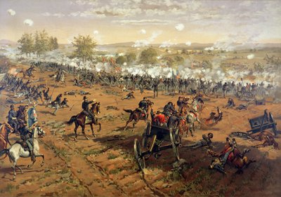 Battaglia di Gettysburg da Thure de (after) Thulstrup