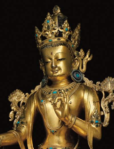 Figura imperiale di Avalokiteshvara da Tibetan School