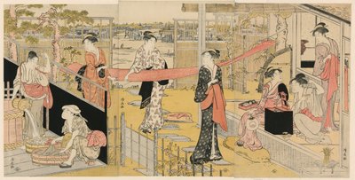 Donne che lavano i vestiti da Torii Kiyonaga