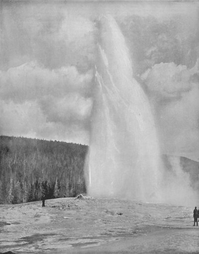 Un geyser nel Parco di Yellowstone, XIX secolo da Unbekannt