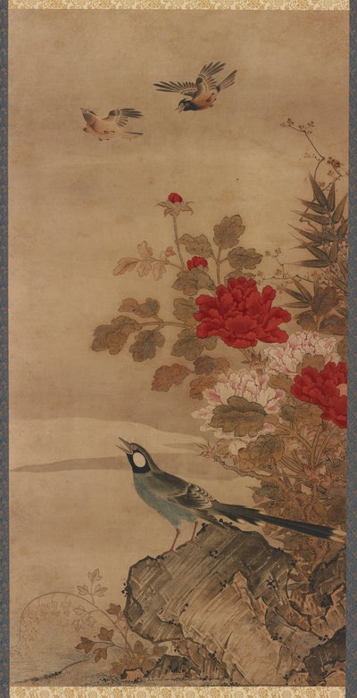 Uccelli e fiori, periodo Edo, XVIII secolo da Unbekannt