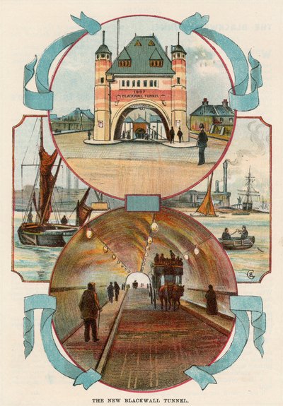 Tunnel di Blackwall, Londra, c1900 da Unbekannt