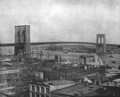 Ponte di Brooklyn, New York, USA, c1900 da Unbekannt