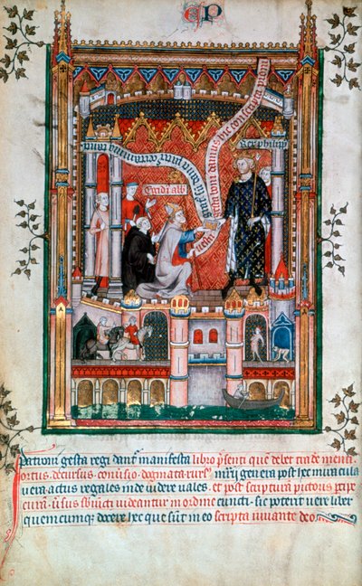 Gilles de Pontoise, abate di St Denis, 1317 da Unbekannt