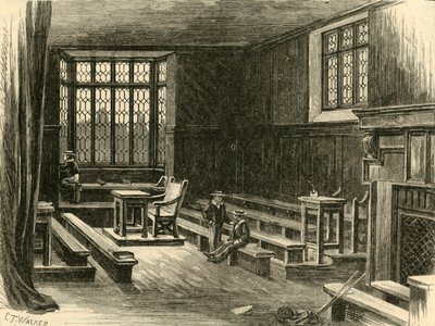 Interno della vecchia aula, 1898 da Unbekannt