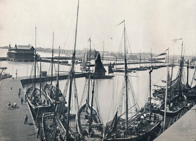 Lowestoft - Il porto e la parata, 1895 da Unbekannt