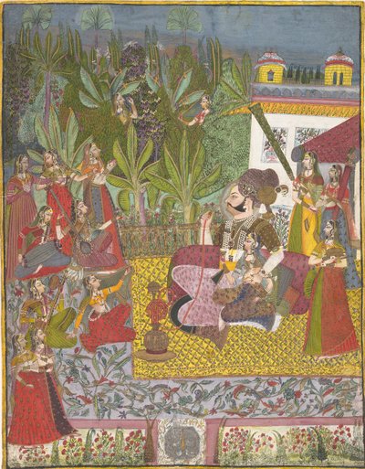 Maharaja Bijay Singh nel suo harem, ca. 1770 da Unbekannt