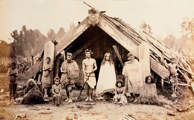 Famiglia Maori, Nuova Zelanda, c1880s da Unbekannt