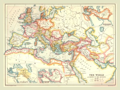 Mappa del mondo antico, 1902 da Unbekannt