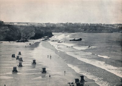 Newquay - Un luogo tranquillo per fare il bagno, 1895 da Unbekannt