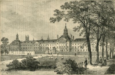 Vecchio ospedale di Betlemme, Moorfields circa 1750, c1872 da Unbekannt