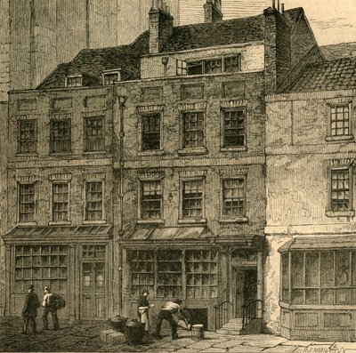 Casa del Papa, Plough Court, Lombard Street 1860, 1897 da Unbekannt