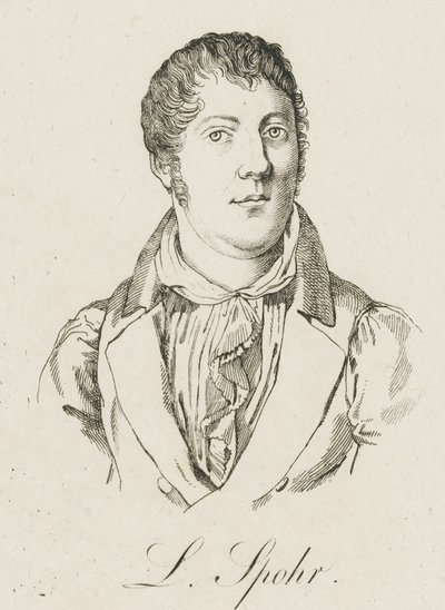 Ritratto di Louis Spohr 1784-1859, c. 1830 da Unbekannt