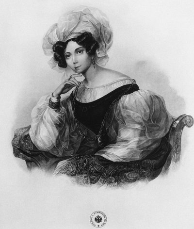 Ritratto della Principessa Zinaida Alexandrovna Volkonskaya 1792-1862 da Unbekannt