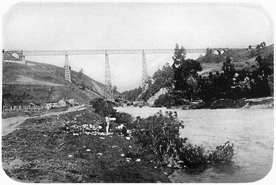 Ponte ferroviario sul fiume Malleco, Arucania, 1911 da Unbekannt