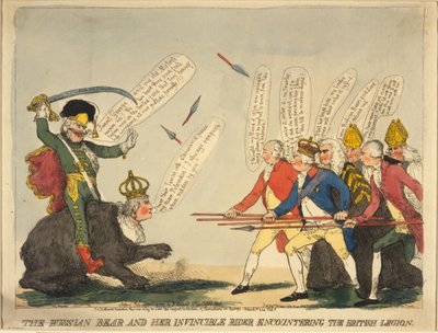 Orso russo e il suo invincibile cavaliere, 1791 da Unbekannt