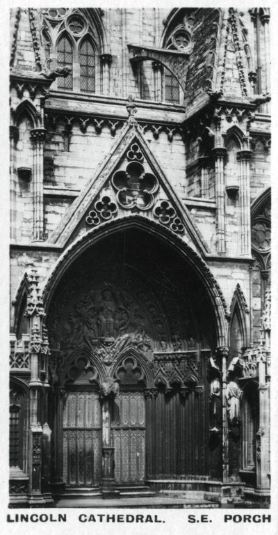 Portico sud-est, Cattedrale di Lincoln, c1920 da Unbekannt