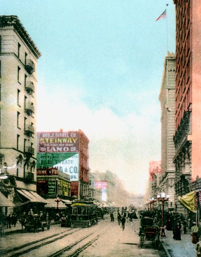 Spring Street, Los Angeles, California, USA, c1900s da Unbekannt