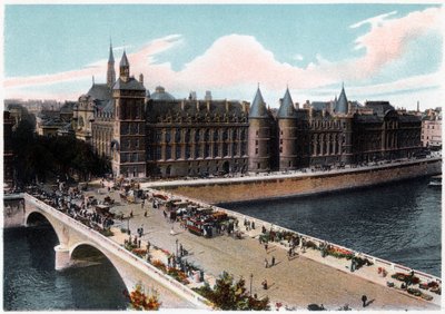 La Conciergerie e il Pont Neuf, Parigi, c. 1900 da Unbekannt