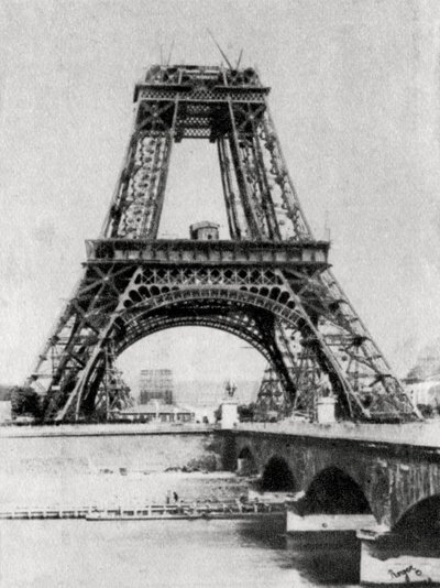 La Torre Eiffel in Costruzione, Parigi, c1888 da Unbekannt