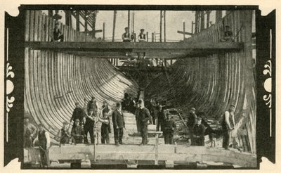 La nave inglese, Discovery, in costruzione, 1901 da Unbekannt