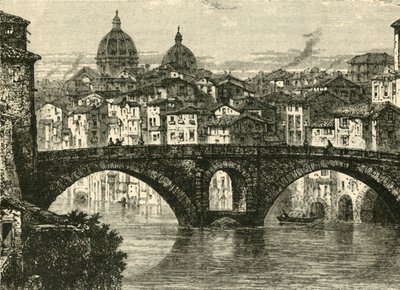 Il Ponte Fabricio, Roma, 1890 da Unbekannt