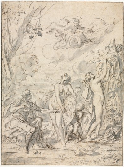 Il giudizio di Paride, c. 1740-1750 da Unbekannt