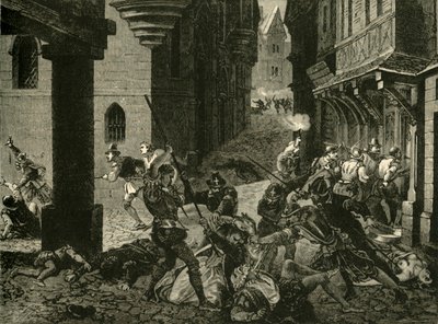 Il massacro di San Bartolomeo, 1572, 1890 da Unbekannt