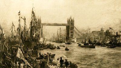 Cerimonia di apertura del Tower Bridge, c1894 da Unbekannt