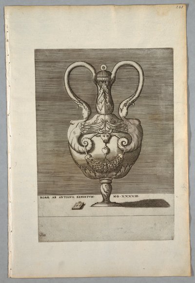 Vaso (Tavola 8 di una serie), 1543 da Unbekannt