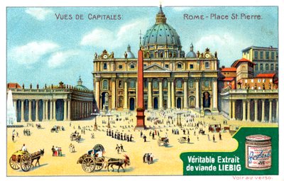 Vedute delle Capitali: Piazza San Pietro, Roma, c1900 da Unbekannt