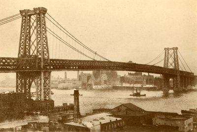 Ponte sospeso di Williamsburg, New York, c1930 da Unbekannt