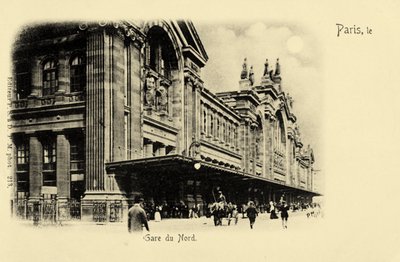 Gare du Nord, Parigi, c. 1900 da Unbekannter Künstler