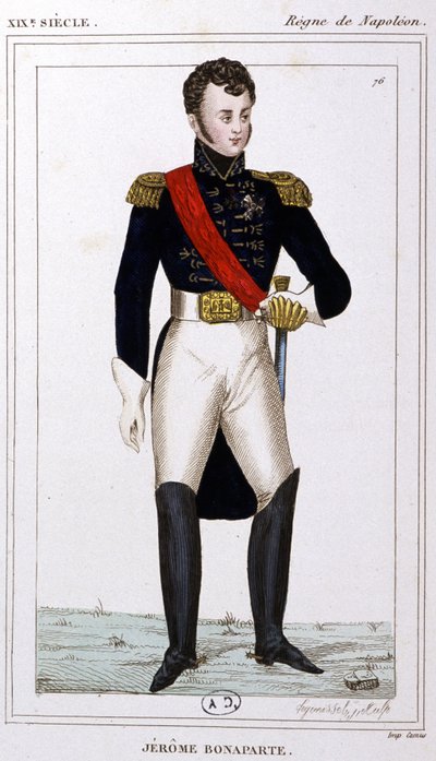 Jerome Bonaparte, c. 1810 da Unbekannter Künstler