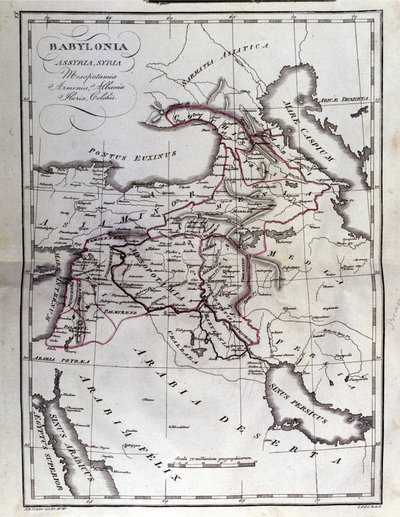 Mappa della Mesopotamia da Unbekannter Künstler