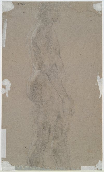 Nudo maschile (recto); Figura maschile di profilo (verso) da Unknown