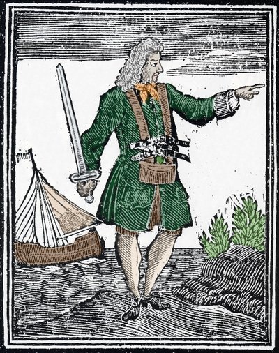 Rappresentazione del pirata Charles Vane da Unknown artist